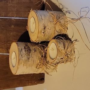 Birch tree candles. Set of 3